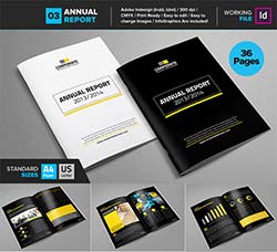 indesign模板－年终报刊(36页/通用型)：Clean Corporate Annual Report V3